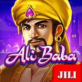 Ali Baba hot game icon with a desert treasure cave