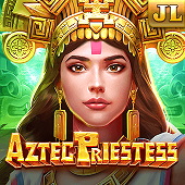 Aztec Priestess hot game icon with a temple idol