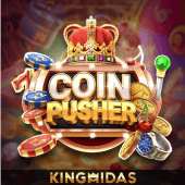 Coin Pusher game icon with a cascade of coins