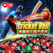 Cricket Ball Roulette icon with a spinning ball