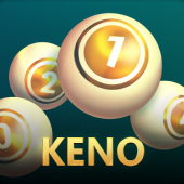Keno game icon with a number board