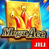 Mega Ace slot game icon with golden cards