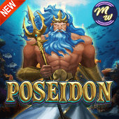 Poseidon slot game icon with a trident